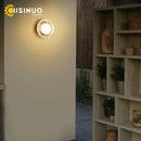 Axyaa Outdoor Round Aluminum LED Wall Sconce Black Light Fixture IP65 Waterproof
