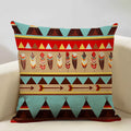 Axyaa Geometric Aztec Boho 45x45cm Linen Pillowcase for Home Sofa Decor