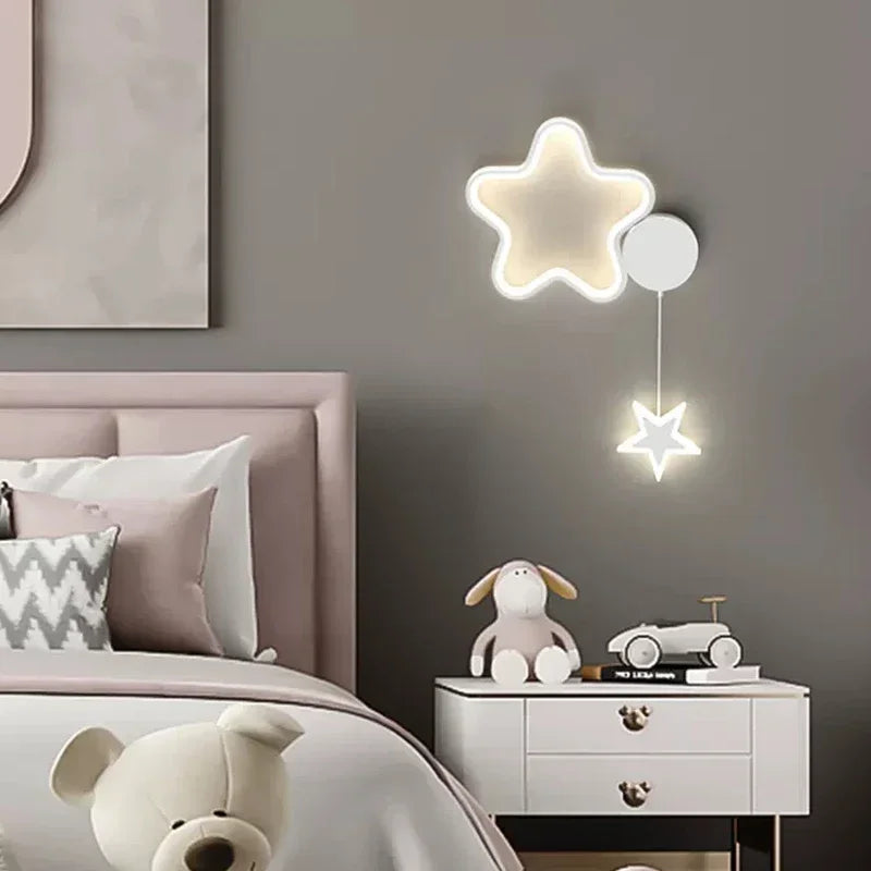 Axya LED Cloud Star Moon Wall Lamp for Room Decor