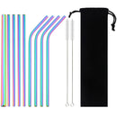 Axyaa Stainless Steel Straw Set - Colorful, High Quality, Reusable Straw