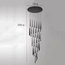 Axyaa Modern Ring Stairs Pendant Light Chandeliers for Living Room and Dining Room