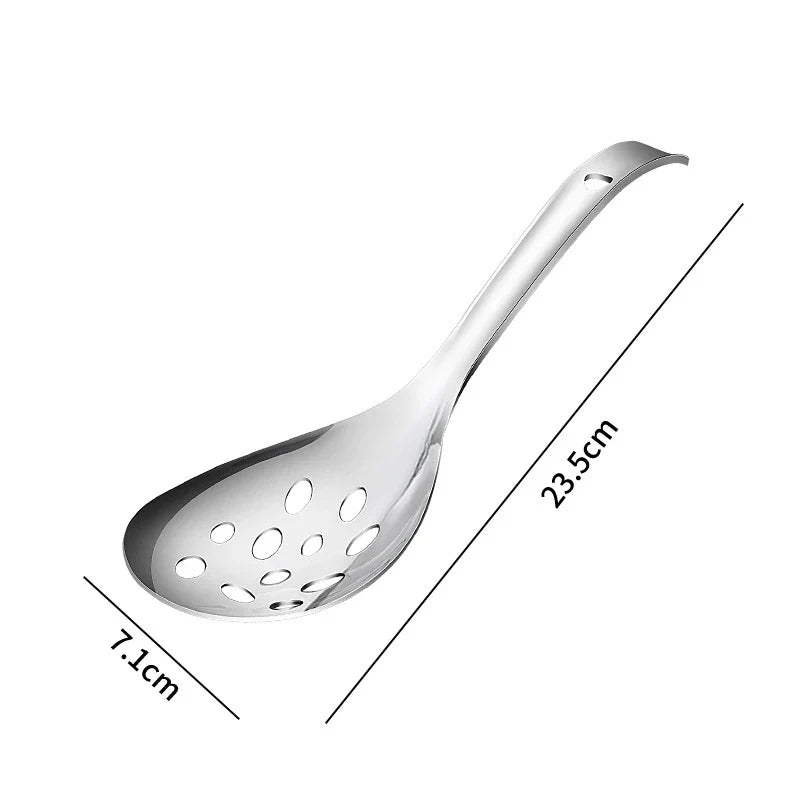 Axyaa Stainless Steel Rice Spoon Colander Skimmer Ladle Serving Utensil