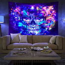 Skull Mushroom Fluorescent Tapestry Axyaa Home Decor Aesthetics Hippie Bedroom Living Room