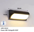 Modern LED Black Wall Sconce for House Garage Patio by Axyaa
