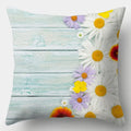 Axyaa Spring Flowers Landscape Cushion Cover 45x45cm - Decorative Pillow Case for Sofa and Bed