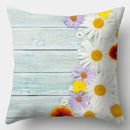 Axyaa Spring Flowers Landscape Cushion Cover 45x45cm - Decorative Pillow Case for Sofa and Bed