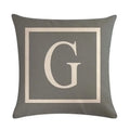 Axyaa Gray Alphabet Decorative Pillow Cover 45x45cm