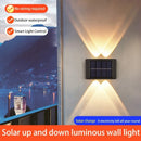 Axyaa Solar Fence Light: Waterproof Outdoor LED Wall Lights for Garden Decoration.