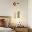 Axyaa Yellow Travertine LED Wall Sconce | Adjustable Plug-In Stair Light Fixture