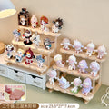 Axyaa Wooden Display Shelf for PopMart Figures - 2/3 Layers Blind Box Storage