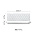 Axyaa Mosaic Texture Ceramic Sushi Dessert Sashimi Plates - Set of 4