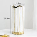 Axyaa Gilded Ceramic Vase for Flowers Desk Decoration - Nordic Home Decor