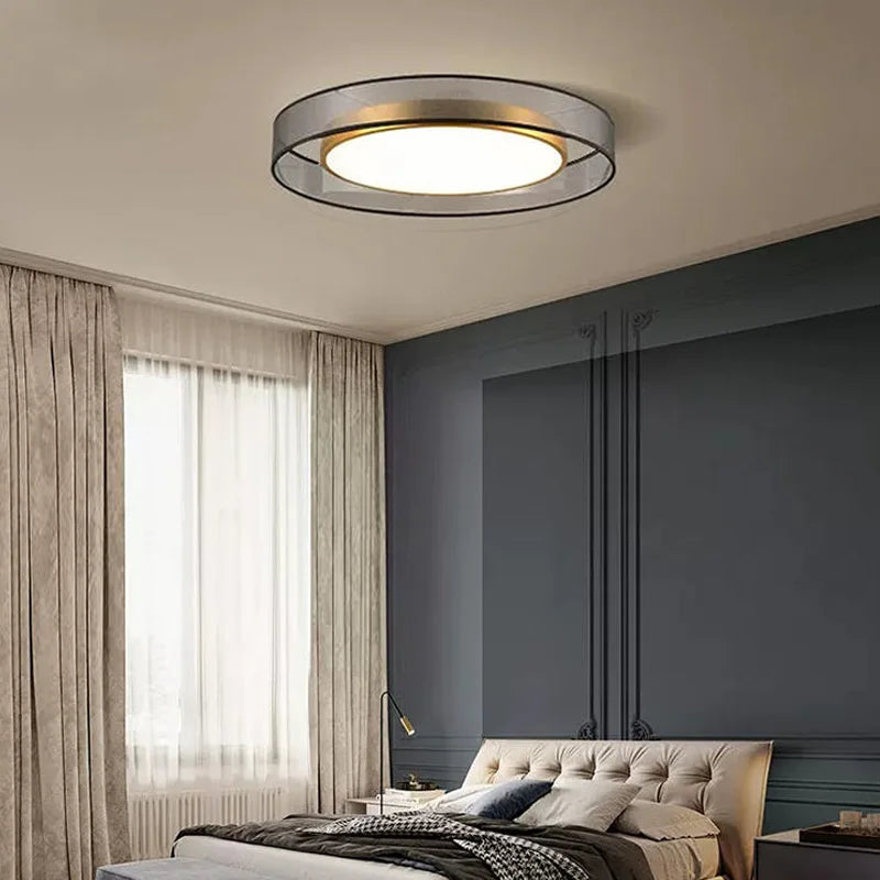 Axyaa Nordic Modern LED Round Ceiling Lamp Surface Chandelier