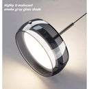 Axyaa Smoke Gray Glass Ceiling Lamp Fixtures - Modern Black 3-Light Pendant Lighting