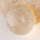 Axyaa LED Pull Chain Wall Light Yellow Travertine Stair Lamp