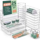 Axyaa Transparent Drawer Storage Box: Kitchen Tableware Cosmetics Organizer