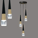 Axyaa Black Gold LED Pendant Light for Modern Kitchen Island