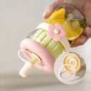 Axyaa Flower Tea Glass Cup with Straw - Cold Brew Tumbler for Juice, Coffee, Milk
