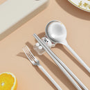 Axyaa Kids Stainless Steel Cartoon Dinnerware Set with Holder & Box