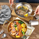 Axya Golden Army Hotpot: Thickened Double Ear Frying Pan Rice Pot & Seafood Dry Pot