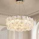 Axyaa Full-Spectrum Lotus Chandelier - Art Glass Designer Piece for Living Room