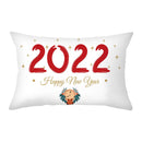 Axyaa Snowman Alphabet Print Pillowcase - Festive Rectangular Cushion Cover