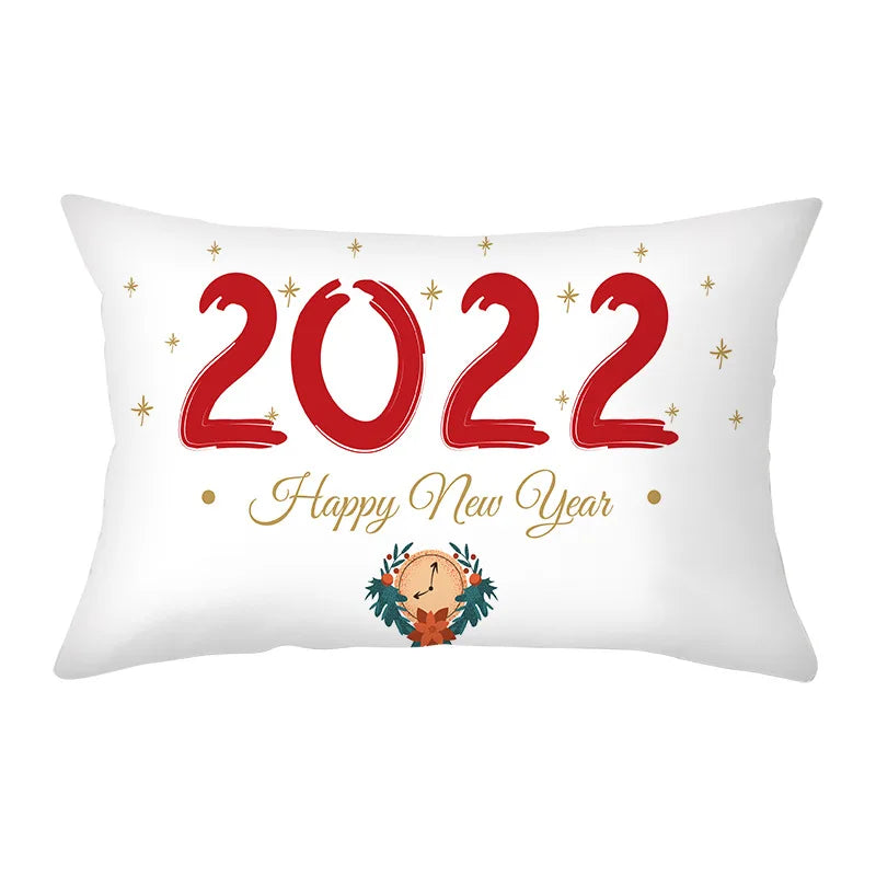 Axyaa Snowman Alphabet Print Pillowcase - Festive Rectangular Cushion Cover