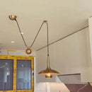 Axyaa Chrome Gold Pendant Lamp with Adjustable Height - LED Living Dining Island Light