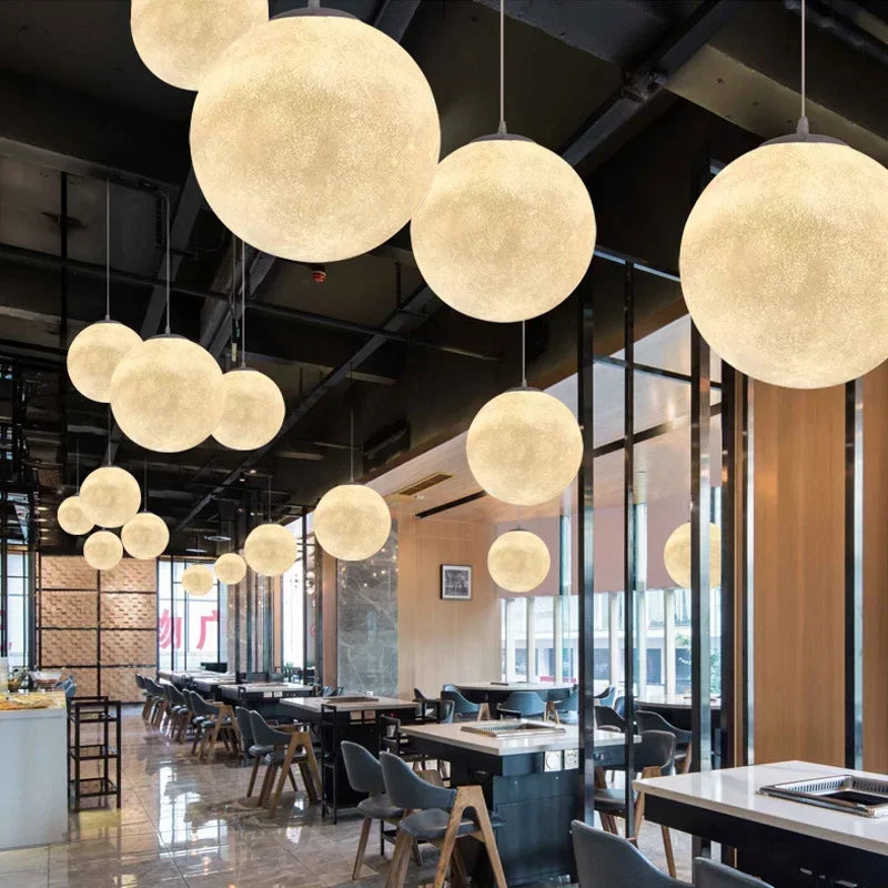 Axyaa Moon Pendant Lights: Nordic Minimalism for Bedroom, B&B, Restaurant
