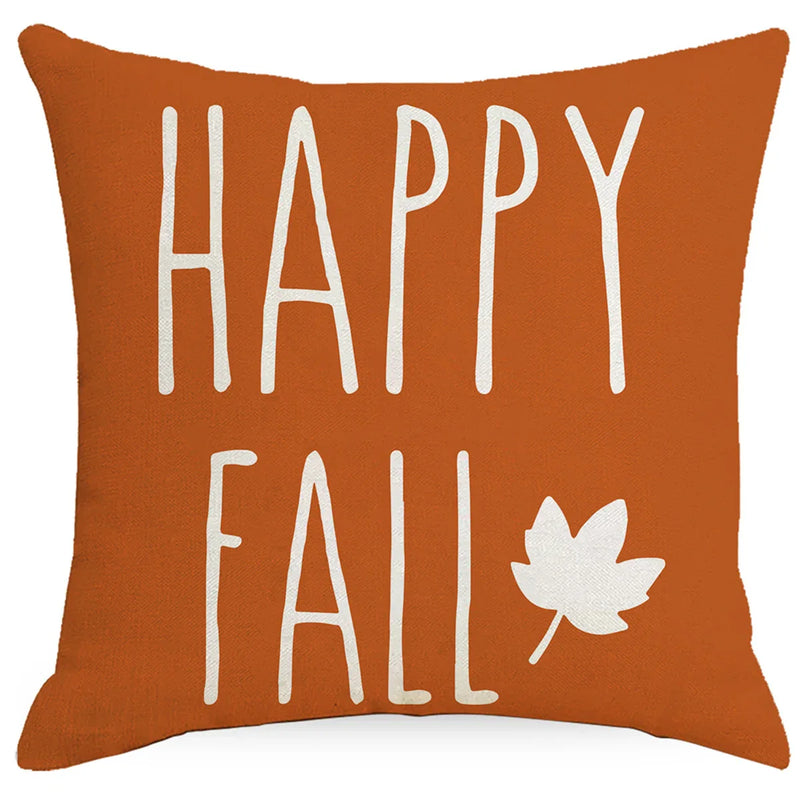 Axyaa Autumn Harvest Maple Leaf Pillow Cover for Living Room and Bedroom