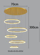 Axyaa Staircase Chandeliers LED Pendant Light for Modern Home Decor
