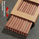 Axyaa Red Sandalwood Blessings Chopsticks: High-End Solid Wood Chinese Tableware