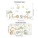 Axyaa Cute Peep Animals Elephant Giraffe Rabbit Wall Stickers for Kids Room Decoration