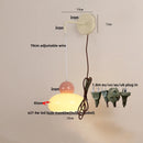 Axyaa Nordic LED Wall Light: Adjustable Glass Bedside Lamp with Pull Chain Switch
