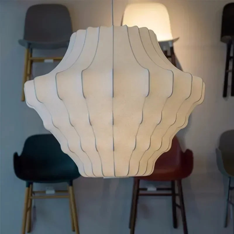 Axyaa Wabi Sabi Silk Pendant Lights: Modern Home Decor Chandelier
