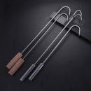 Axya Stainless Steel & Wood Handle BBQ Meat Hooks - Barbecue Tool Essentials