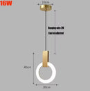 Axyaa Modern LED Ring Pendant Chandelier for Foyer Kitchen Dining Bedroom