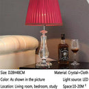 Axyaa Crystal Table Lamp for Luxurious Living Room, Bedroom, Study with LED Light