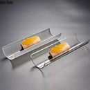 Axyaa Glass U-Shaped Dinner Plate Set for Molecular Cuisine and Sushi