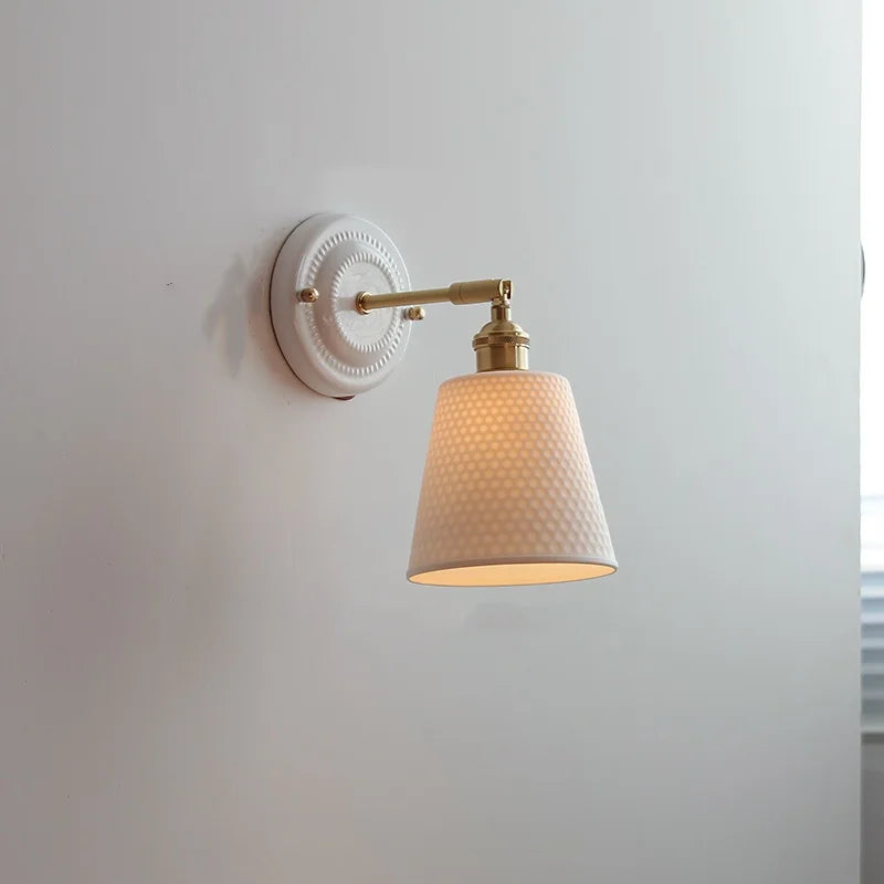 Axyaa Nordic Ceramic LED Wall Lights for Bedroom Living Room Decoration