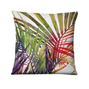 Axyaa Tropical Palm Leaf Print Cushion Cover for Living Room, Bedroom, and Car