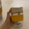 Axyaa Glass Water Bottle with Lid and Straw, Portable for Coffee, Milk, Tea, Juice