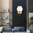 Axyaa All-copper Marble Wall Light for Indoor Decor - Alabaster Lighting