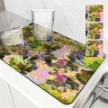 Axyaa Flower Branches Drain Mat for Kitchen and Bathroom
