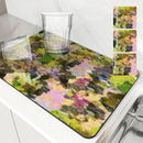 Axyaa Flower Branches Drain Mat for Kitchen and Bathroom
