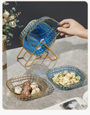 Axyaa Small Fruit Plates Set for Dining Tables - Debris-Free Plastic Storage Bones