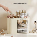 Axyaa Cosmetics Storage Box with Press-Activated Brushes Holder