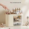 Axyaa Makeup Organizer Box: Dustproof Cosmetic Storage for Brushes, Lipsticks, and Eyeshadow