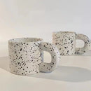 Axyaa Ceramic Mug with Ring Handle - Nordic Style Porcelain Coffee Cup