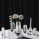Axyaa Crystal Vase, 8.27" Modern Lead-Free European Crafted Flower Vase for Home
